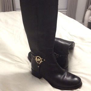Michael Kor black leather boots